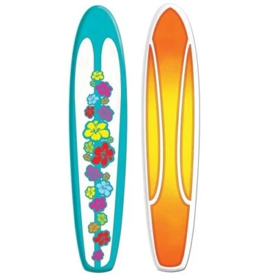 CREATIVE CONVERTING Jointed 5-Foot Cardboard Surfboard Surf 1 Per Pack Differant Design on Each Side