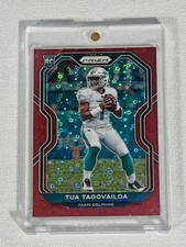 2020 Prizm Tua Tagovailoa No Huddle Red Disco Rookie SP /50 #331 🔥RARE 📈INVEST