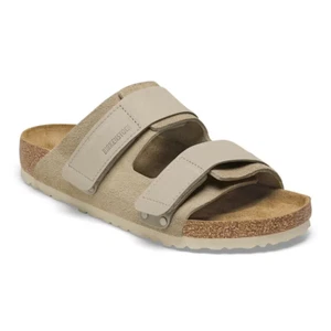 Sandalias Birkenstock Para Hombre Uji Nubuck Gamuza Cuero Taupe US12 EU45 1025690 - Imagen 1 de 7