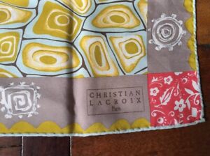 Women's Christian Lacroix Multicolor Silk Scarf 40x40 cm