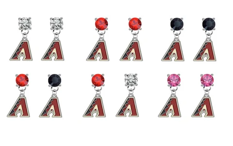 Arizona Diamondbacks Crystal Bling Earrings Stud Post Dangle - Pick Colors Cover
