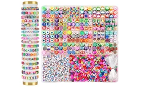 Armband Herstellung Polymer Ton Perlen Kit Niedlich Spaß Charms Zum Selbermachen Kunst Handwerk 2300 Stck. - Bild 1 von 8