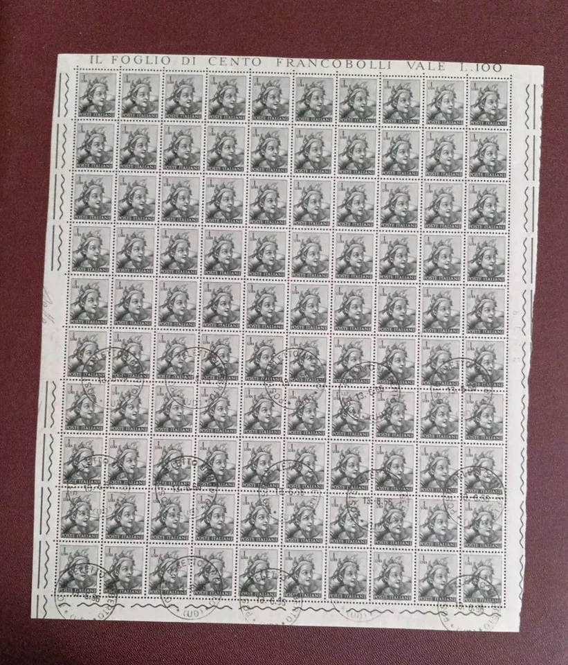 Repubblica 1961 FOGLIO 1 Lira Michelangiolesca Usato - Immagine 1 di 1