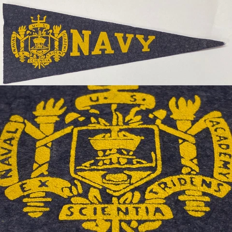 1950s Navy Naval Academy University Hormel Mini Pennant 3.25x9.25 Cover