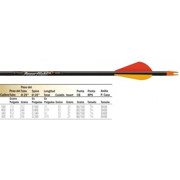 Easton Powerflight 340 w/ 2'' Bully Vanes (6pk) - Image 1 of 1