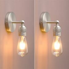 2x Vintage Minimalist Industrial Loft Wall Sconce E27 Edison Lamp Holder Lights