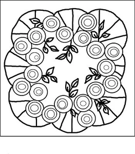 Tappeto modello gancio "DOILEY CUSCINO" su lino naturale - Foto 1 di 1