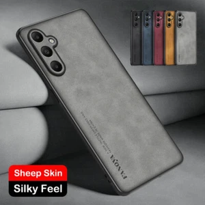 Coque antichoc pour Samsung A16 A15 A25 A34 A56 A55 cuir de mouton housse souple - Photo 1 sur 27