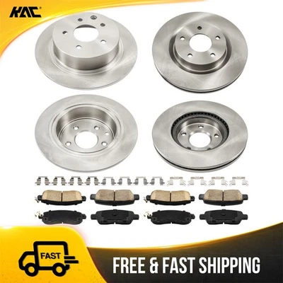 Front Rear Brake Rotor & Pads Kit For 2013-2018 2019-2023 Nissan Altima 2.5L - Image 1 of 4