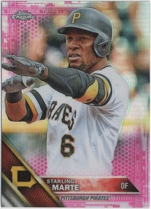 Starling Marte 2016 TOPPS CHROME BASEBALL Pink Refractor #115 Pirates - Picture 1 of 3