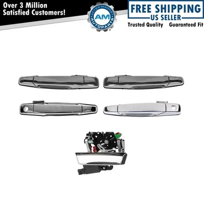 Conjunto de maçaneta externa dianteira e traseira para porta traseira e tampa traseira compatível com Chevrolet Avalanche 07-13 - Imagem 1 de 4