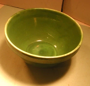 Vintage Schale aus grün glasiertem Steinzeug - Bild 1 von 2