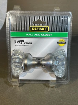 Perilla de puerta de vidrio para pasillo y armario desafiante acabado de latón satinado de 2-1/4" pulgadas (1176) Foto 1 de 3