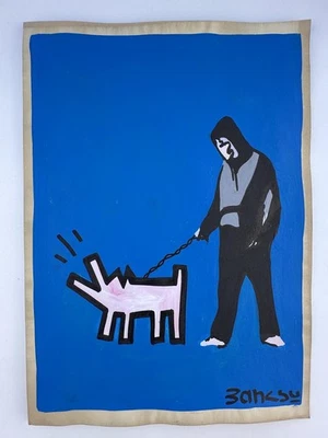 Pintura artística Banksy certificado de autenticidad dibujo original vintage firmada Foto 1 de 3