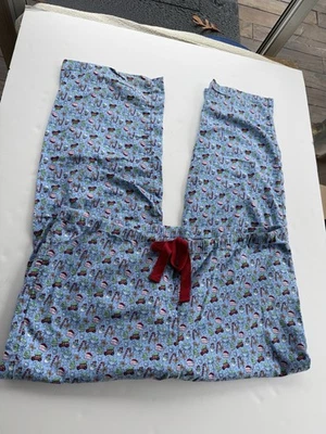 Pantalones de dormir Vineyard Vines para hombre talla XL Santa Whale Navidad usados azules Foto 1 de 4