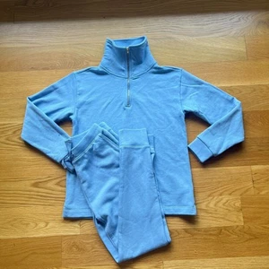 Crewcuts Sweatsuit Girls Large Blue French Terry Quarter Zip Pants Set JCrew New - Picture 1 of 13
