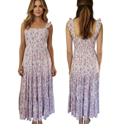 HAUTE HIPPIE 花卉罂粟印花长裙 - S 码 — 第 1/4 张图片