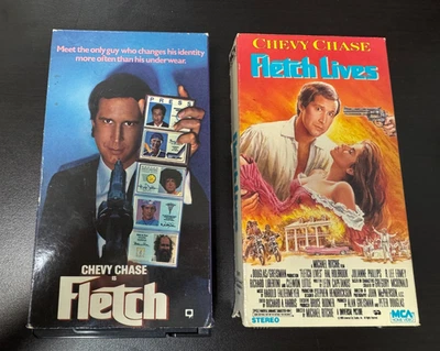 2 Films: Fletch & Fletch Lives  (Gently Used VHS 1985/1989) Comedy Chevy Chase - Image 1 of 2