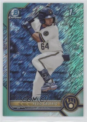 2022 Bowman Chrome Prospects Aqua Shimmer Refractor /125 Felix Valerio #BCP-128 - Image 1 of 2