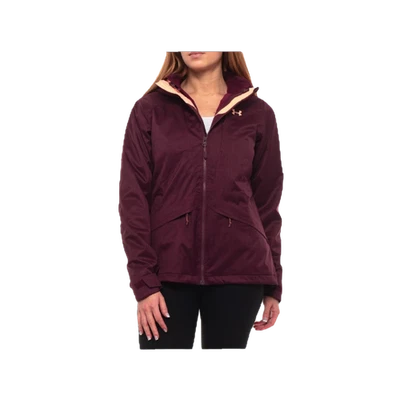 NEW UNDER ARMOUR SIENNA JACKET Womens Medium Maroon Red 3-in-1 Coldgear Infrared - Image 1 of 2