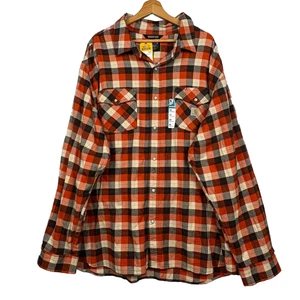 Camicia uomo Carhartt manica lunga flanella vestibilità rilassata robusta flessibile 3XL abbigliamento da lavoro nuova con etichetta - Foto 1 di 14