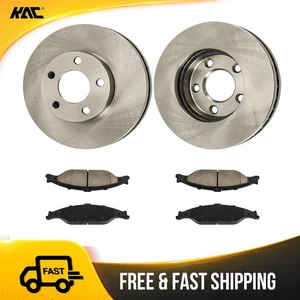 Front Brake Rotors and Ceramic Brake Pads Kit For Ford Mustang 1999-2004 S54011 - Picture 1 of 14