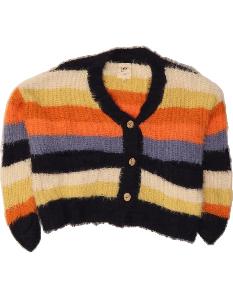 RIP CURL Womens Oversized Cardigan Sweater UK 6 XS Multicoloured Striped AR12 - Image 1 of 3