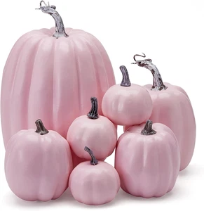 7 Piezas Calabazas Artificiales de Todos los Estilos Decoración Halloween Estilo Rural Granja - Imagen 1 de 12