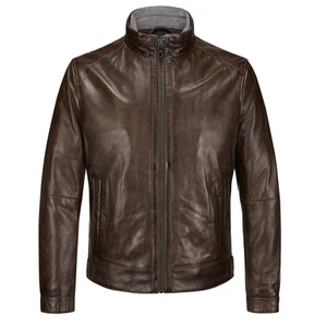 Milestone Herren Leder Jacke MS Barney braun 53106321295 26 - Picture 1 of 9