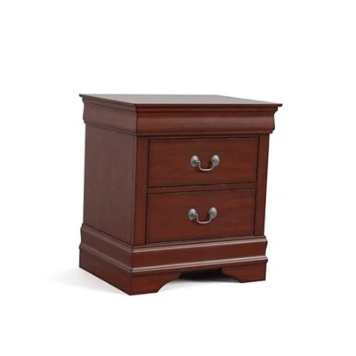  Arabella Traditional Solid Wood Nightstand with Drawers and Antique Cherry - Изображение 1 из 4