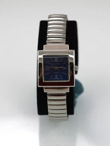 Gerüchte Uhr Damen Silber Edelstahl Stretch Water Resist Batterie Blau Quarz - Bild 1 von 6