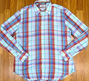 CAMISA THOMAS ROSA CLASSIC FIT 100% ALGODÓN AZUL A CUADROS Talla 15 1/2 | MEDIANA, M - Imagen 1 de 2