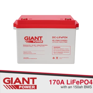 Giant 170AH 12V Lithium Deep Cycle Battery | 12V 170Ah LiFePO4 Battery Australia - Picture 1 of 4
