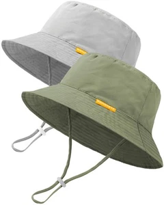 Baby Sun Hat Kids Summer UPF 50+ Toddler Bucket Hat Wide Brim Adjustable Beac... - Picture 1 of 7