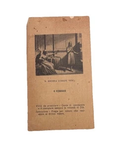 santino incisione 1800 S. ANDREA  CORSINI VESCOVO 4 Febbraio FIESOLE CARMELITANO - Foto 1 di 4