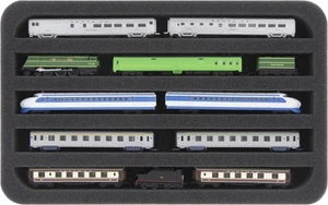 Schaumstoffeinlage Spur Z - liegend - 5 Stege für Modelleisenbahn - HS030A008 - Bild 1 von 3