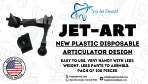 Dental Lab Disposable Articulator Plastic NEW DESIGN! BLACK 100 PCS BAG - Picture 1 of 4