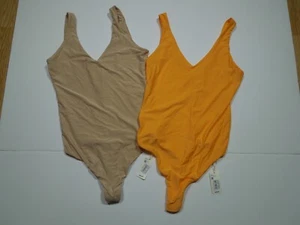 2 NUEVOS BODY AMERICAN EAGLE AERIE SMOOTHEZ ~ NARANJA Y BEIGE MEDIANO - Imagen 1 de 8
