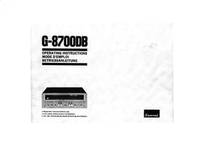 Operating Instructions - Manuale d'uso per Sansui G-8700 DB    - Foto 1 di 1