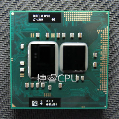 Intel Core i7-640M 2.8 GHz 4M Dual Core Processor Laptop CPU G1 SLBTN Socket G1 - Image 1 of 2