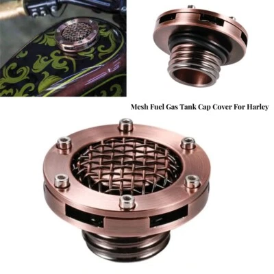 Aluminum Motorcycle Mesh Fuel Gas Tank Cap Cover For Harley  Sportster 1200 883 - Image 1 of 4