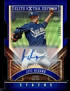 2015 ELITE EXTRA EDITION BLU STATUS/50 AUTO JEFF DEGANO YANKEES - Foto 1 di 1