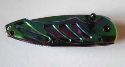 MTech MT-472 Rainbow Folding Pocket Knife Plain Edge Frame Lock Stainless Steel - Image 1 of 3