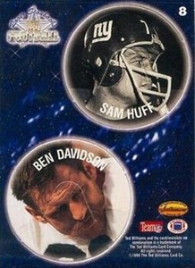 1994 Ted Williams POG Cards #8 Sam Huff Ben Davidson New York Giants Raiders HOF