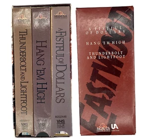 Clint Eastwood Collection: Hang Em, Fistful, Thunderbolt, VHS Movies, MGM (1992) - Picture 1 of 11