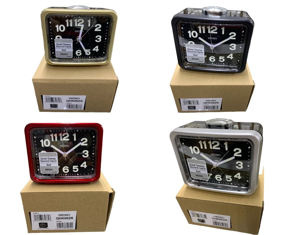 SEIKO loud alarm clock luminous quite sweep snooze night LED light QHK062 - Image 1 of 1