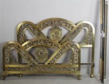 Antique French Brass Double Bed Headboard And Footboard  Frame And Rails
