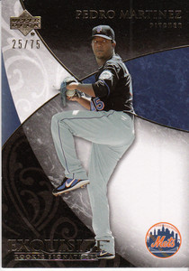 2007 Exquisite Collection Rookie Signatures Gold #66 Pedro Martinez /75 - NM-MT