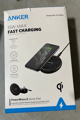 Anker PowerWave II Sense Pad 15w Max Fast Charging pad - Image 1 of 2