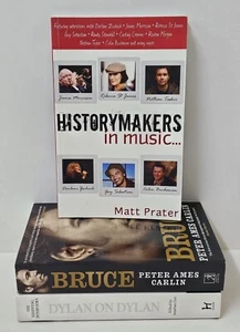 Historymakers In Music By Matt Prater / Dylan On Dylan / Bruce (Paperbacks) - Picture 1 of 12